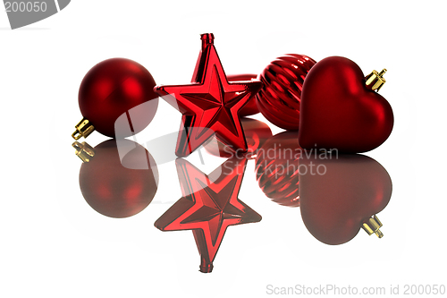 Image of Red Christmas Ornaments