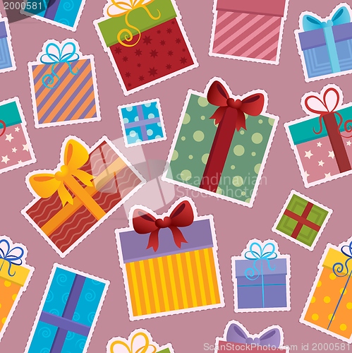 Image of Seamless background gift theme 4
