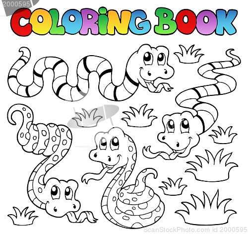 Image of Coloring book snakes theme 1