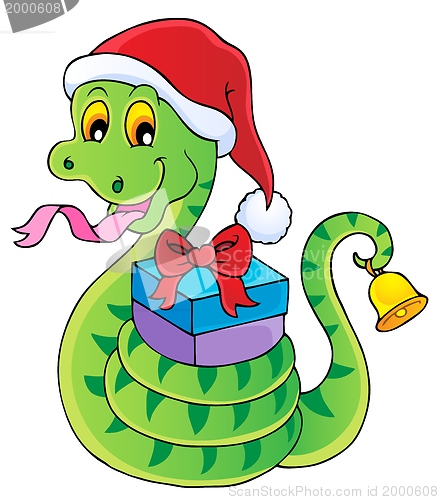 Image of Christmas snake theme image 1