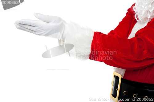 Image of Cropped image of Santa open palms