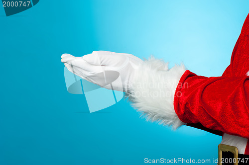 Image of Cropped image of Santa with open palms