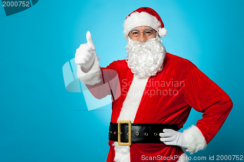 Image of Father Santa gesturing thumbs up