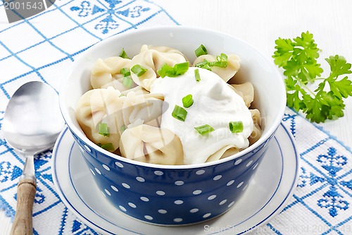 Image of dumplings russian pelmeni