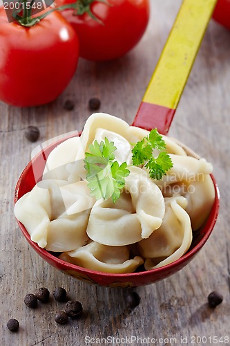 Image of dumplings russian pelmeni