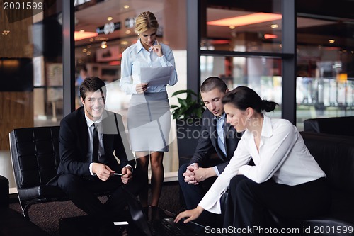 Image of business people in a meeting at office