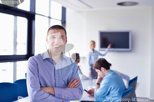 Image of business people in a meeting at office