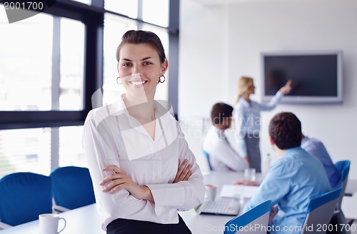 Image of business people in a meeting at office