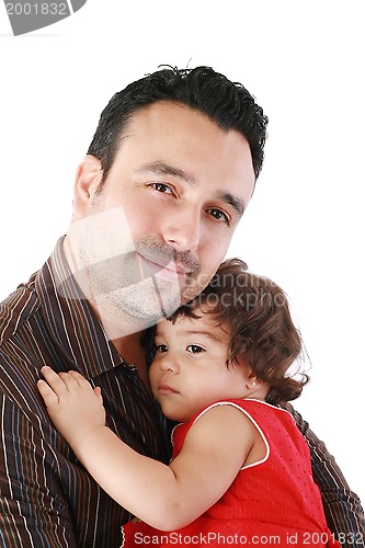 Image of Close up of father and daughter 