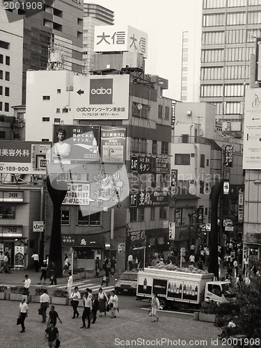 Image of Architectural detail of Tokyo, Black and White view