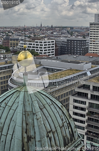 Image of Exterior view of Berliner Dom and central City on a summer after