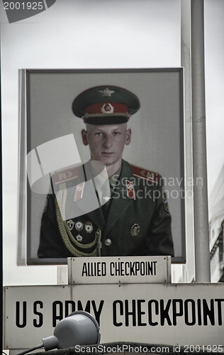 Image of BERLIN - JUN 14: Checkpoint Charlie, on June 14th, 2012 in Berli