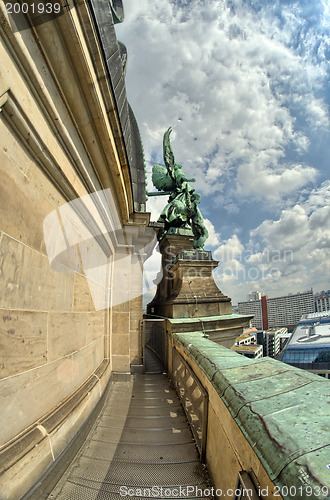 Image of Exterior view of Berliner Dom and central City on a summer after