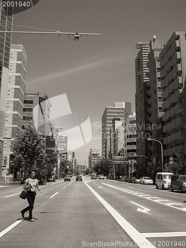 Image of Architectural detail of Tokyo, Black and White view