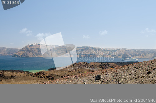 Image of Santorini volcano view