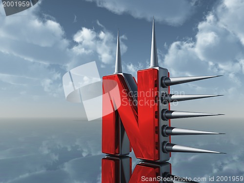 Image of prickles letter n