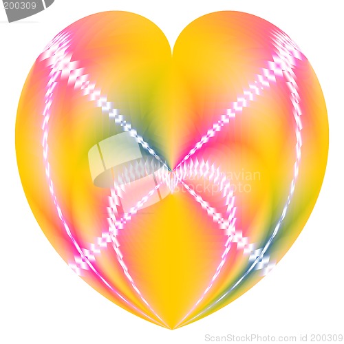 Image of Colorful Valentine Heart in a Heart