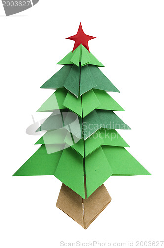 Image of Christmas tree white isolated 