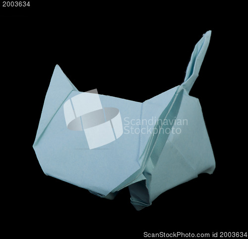 Image of Blue cat origami