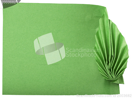 Image of Green leaves made ??of paper
