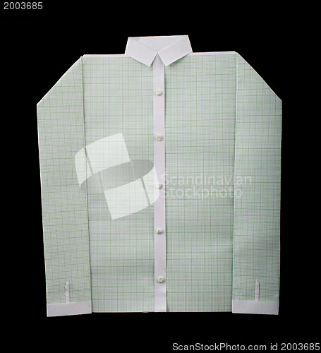 Image of Isolated paper made white shirt