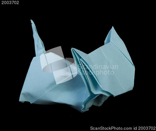 Image of Blue cat origami