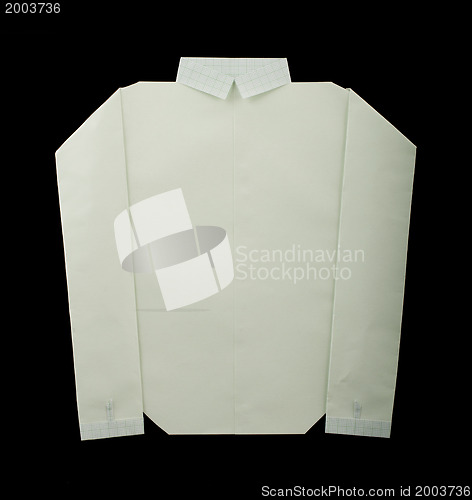 Image of Isolated paper made white shirt