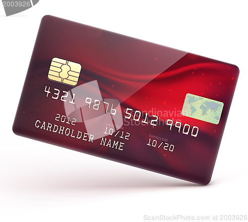 Image of Red credit card 