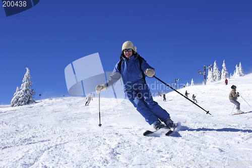 Image of woman skiing