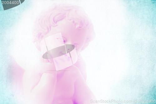 Image of angel in pastel background