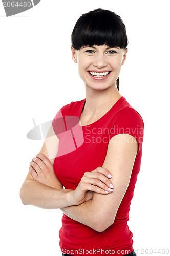 Image of Casual shot of gorgeous young woman