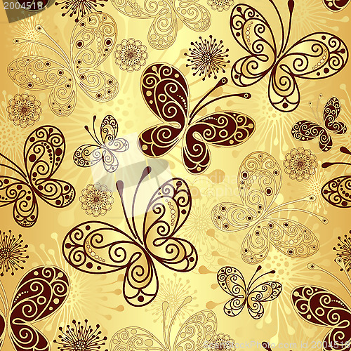 Image of Gold-brown seamless pattern