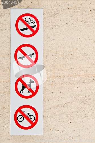 Image of Forbidden signs