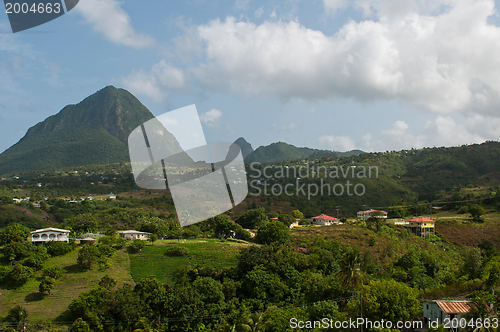 Image of The Pitons in Saint Lucia