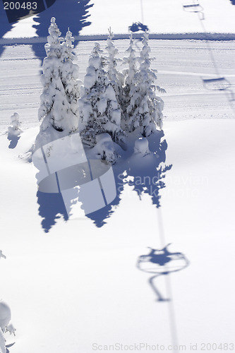 Image of silhouette of skier on chair