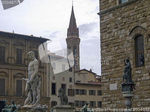 Image of view of Piazza della Signoria; particular
