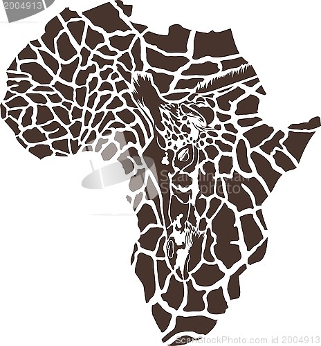 Image of Africa in a giraffe  camouflage