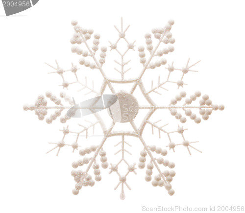 Image of Glittery Snowflake Isolated on White