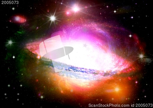 Image of galaxy in a free space