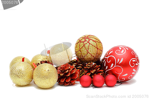 Image of colorful christmas decorations