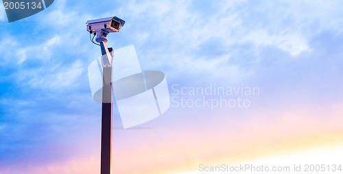 Image of Security camera sunset