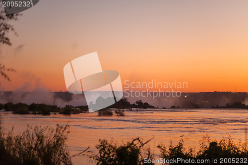 Image of Victoria Falls at Sunset