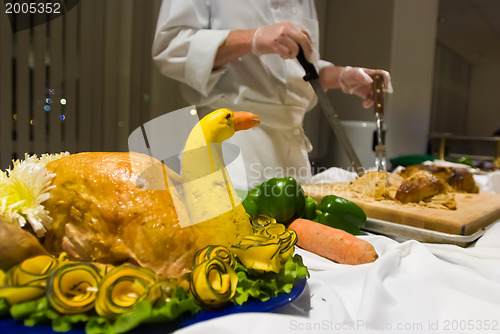 Image of Serving turkey