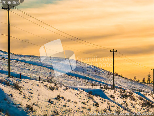 Image of Snowy hillside in Kamloops BC