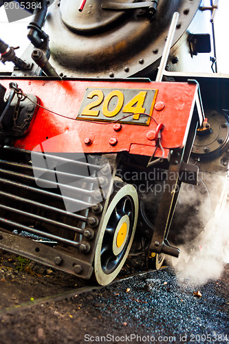 Image of Steam locomotive detail