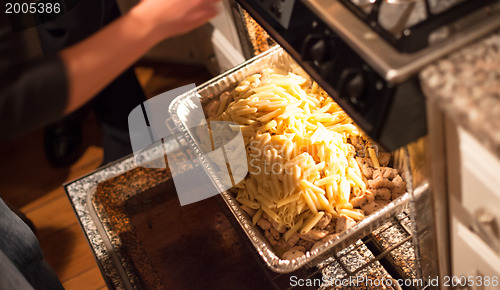 Image of Macaroni broccoli cheese and chicken