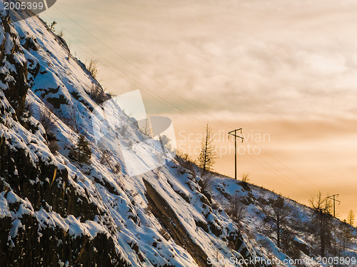 Image of Snowy hillside in Kamloops BC