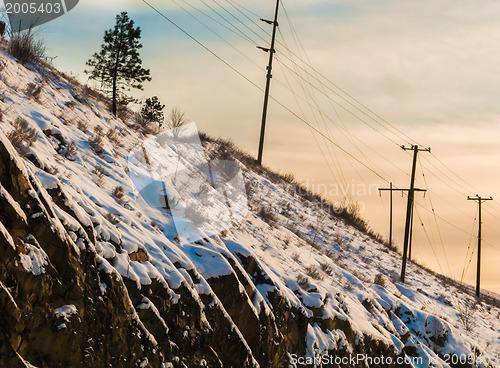 Image of Snowy hillside in Kamloops BC