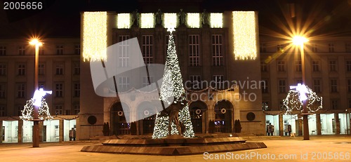 Image of christmas tree in the Ostrava 