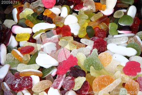 Image of color candies background